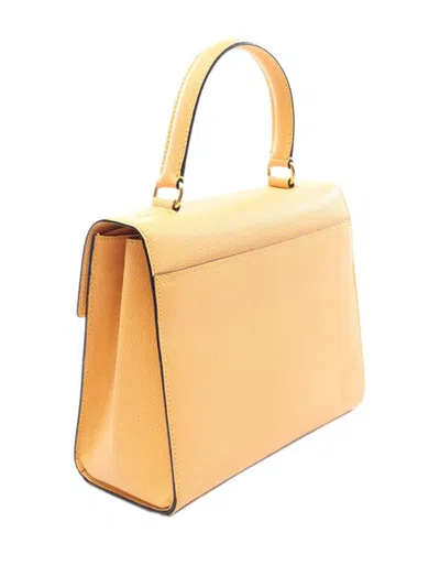 Pre-owned Celine 1990-2000 Leather Satchel In Yellow