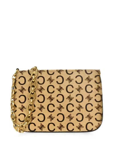 Pre-owned Celine 1990-2000s C Macadam Shoulder Bag In Neutral