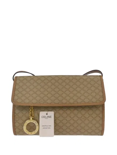 Pre-owned Celine 1990-2000s Macadam Shoulder Bag In Neutral