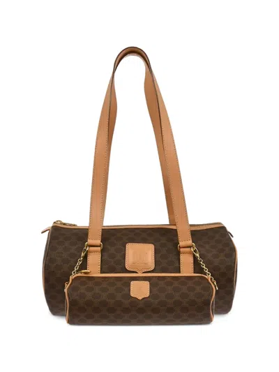 Pre-owned Celine 1990-2000s Macadam Tote Bag In Brown