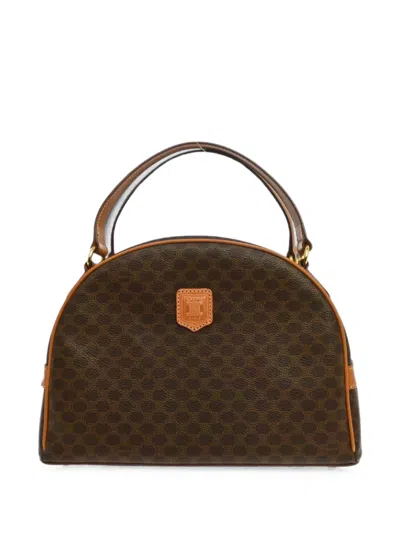 Pre-owned Celine 1990-2000s Macadam Tote Bag In Brown