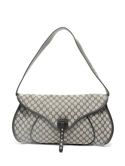 Pre-owned Celine 1990-2010 Macadam Shoulder Bag In Neutral