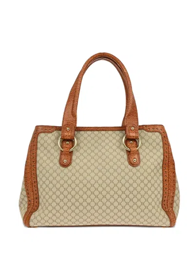 Pre-owned Celine 1990s-2000s Macadam Tote Bag In Neutral