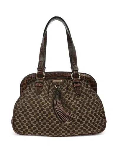 Pre-owned Celine 1990s-2000s Macadam Tassel Handbag In Brown