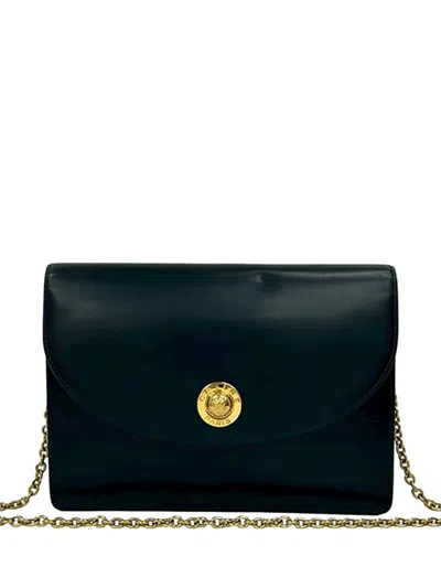 Pre-owned Celine 1994 Calfskin Star Ball Crossbody Bag In Blue