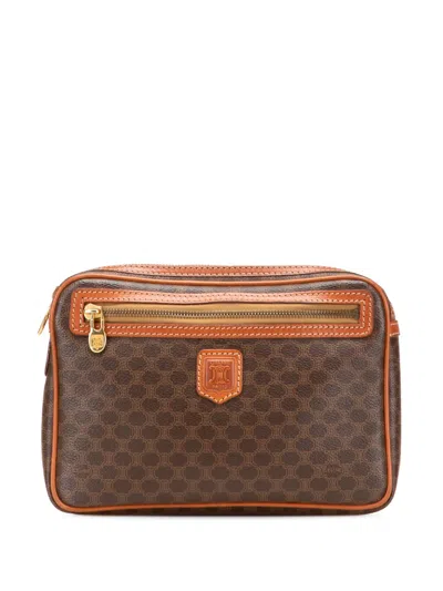 Pre-owned Celine 1994 Macadam Coated Canvas Clutch Bag