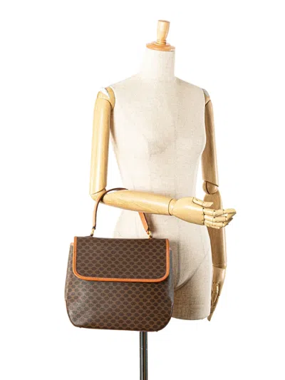 Pre-owned Celine 1994 Macadam Coated Canvas Satchel