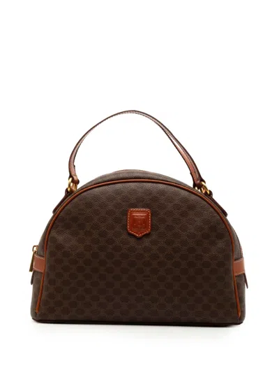 Pre-owned Celine 1996 Macadam Coated Canvas Handbag In Brown
