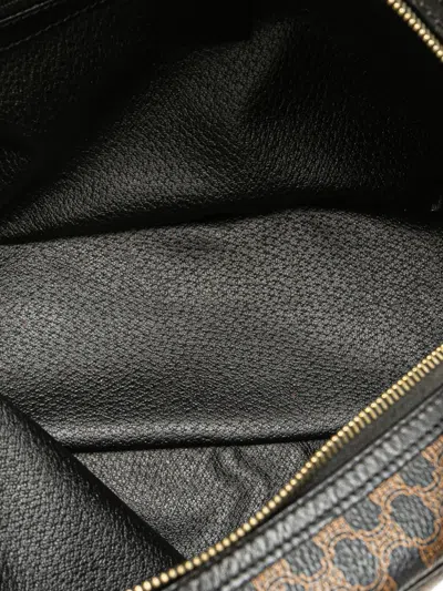 Pre-owned Celine 1997 Macadam Coated Canvas Dome Handbag In Brown