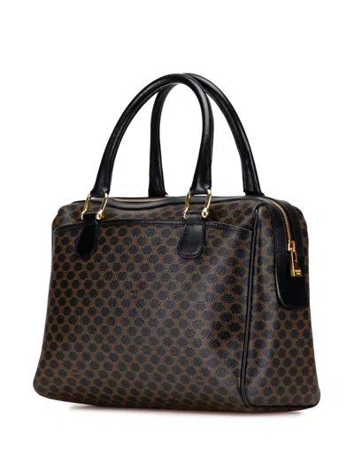 Pre-owned Celine 1997 Macadam Coated Canvas Handbag In Brown