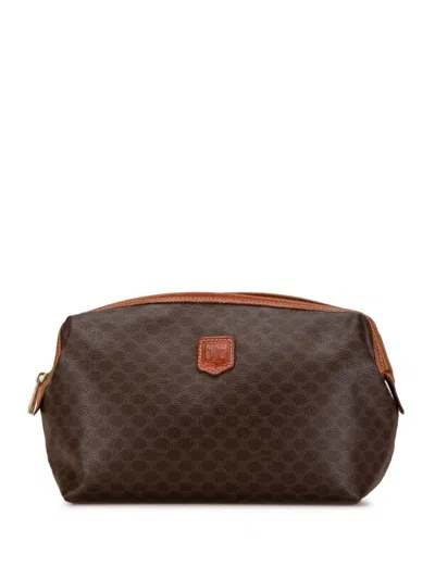 Pre-owned Celine 1998 Macadam Pouch In 褐色