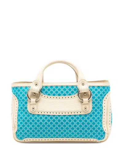 Pre-owned Celine 2000-2006 Macadam Canvas Boogie Handbag In Blue