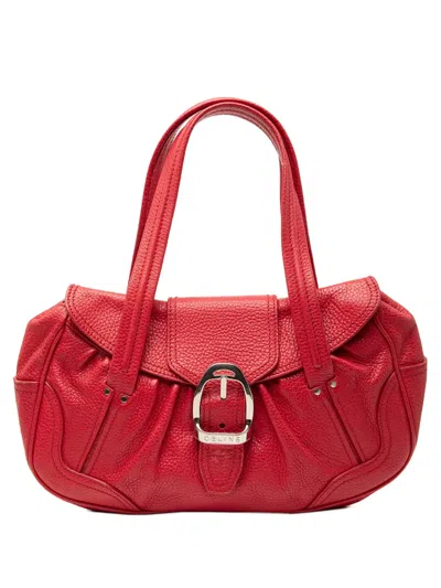 Pre-owned Celine 2000-2010 Leather Shoulder Bag In Red