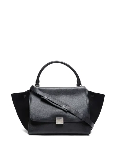 Pre-owned Celine 2000-2015 Trapeze Two-way Handbag In Blue