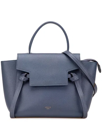Pre-owned Celine 2000-2024 Nano Grained Calfskin Belt Bag Satchel