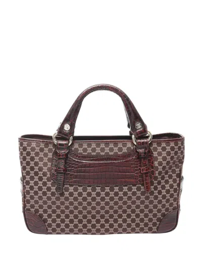 Pre-owned Celine 2000-2025 Macadam Canvas Boogie Handbag In Brown