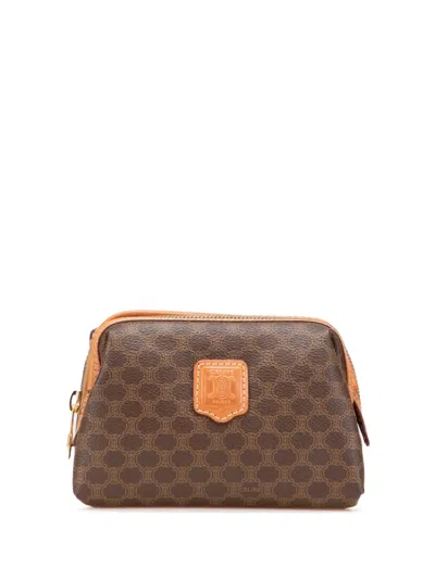 Pre-owned Celine 2000-2025 Macadam Coated Canvas Pouch