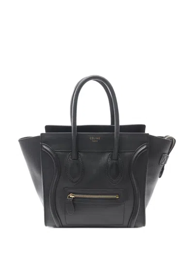 Pre-owned Celine 2000-2025 Micro Smooth Calfskin Luggage Tote Bag