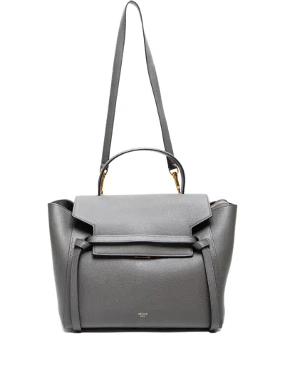 Pre-owned Celine 2000 Belt Tote Bag In Gray