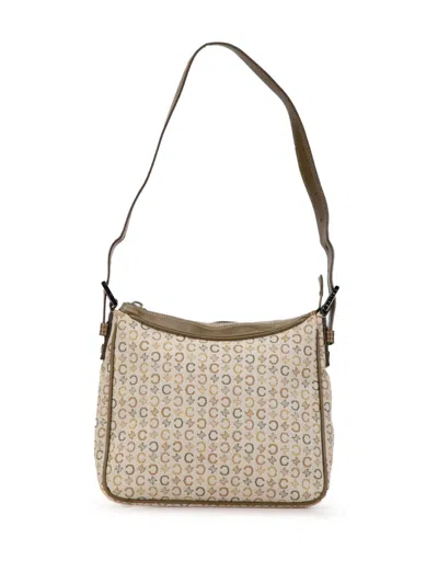 Pre-owned Celine 2000 C Macadam Canvas Shoulder Bag In Brown