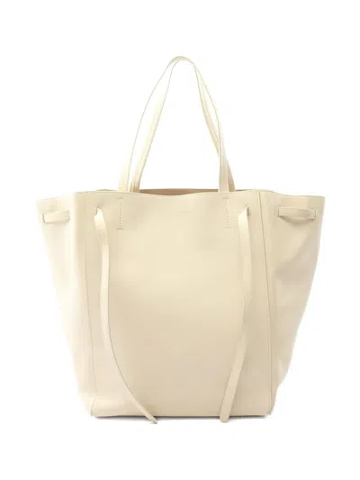 Pre-owned Celine 2000 Hippopotamus Phantom Leather Shoulder Bag In Neutral