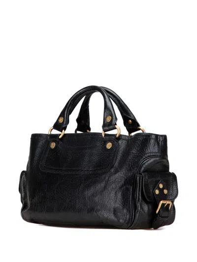 Pre-owned Celine 2000 Leather Boogie Handbag In Black