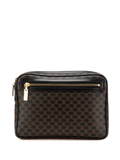 Pre-owned Celine 2000 Macadam Coated Canvas Clutch Bag