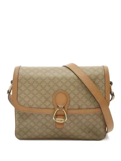 Pre-owned Celine 2000 Macadam Shoulder Bag In Neutrals