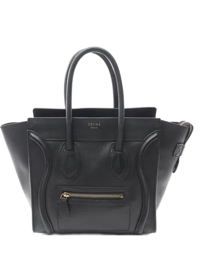 Pre-owned Celine 2000 Mini Luggage Handbag In Black