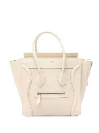 Pre-owned Celine 2000 Mini Luggage Handbag In Neutral