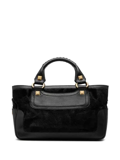 Pre-owned Celine 2000 Pony Hair Boogie Handbag In Black
