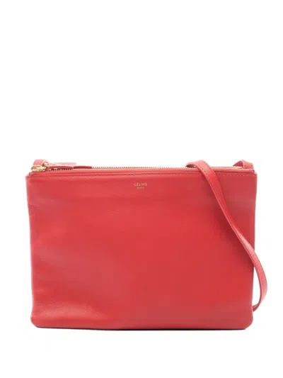 Pre-owned Celine 2000 Trio Shoulder Bag In Red