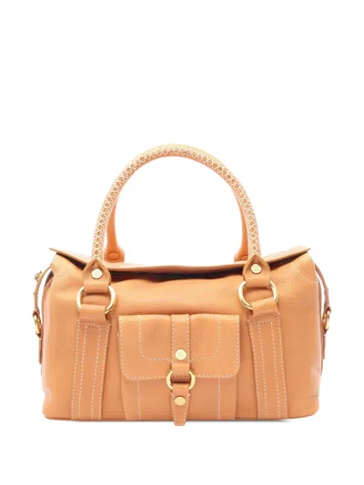 Pre-owned Celine 2000-2010 Leather Boogie Handbag In Brown