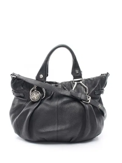 Pre-owned Celine 2000-2010 Leather Pillow Satchel In Black