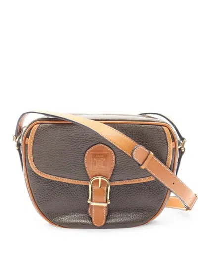 Pre-owned Celine 2000-2026 Leather Crossbody Bag In Brown