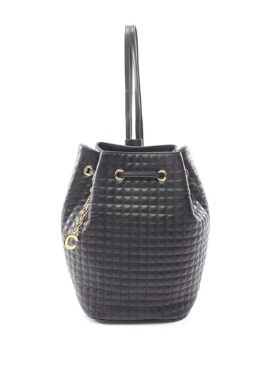 Pre-owned Celine 2000-2026 Small C Charm Backpack In Black