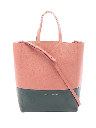 Pre-owned Celine 2000-2026 Small Leather Vertical Cabas Tote Satchel In Pink