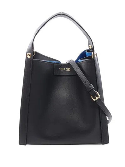 Pre-owned Celine 2000-2026 Small Supple Calfskin Cube Satchel In Black