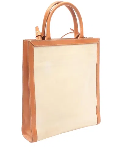 Pre-owned Celine 2000-2026 Small Vertical Cabas Satchel In Neutrals
