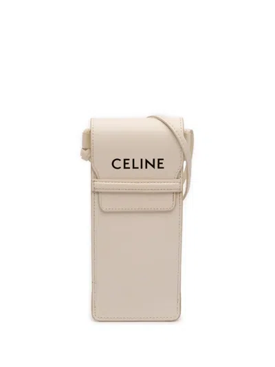 Pre-owned Celine 2000-2026 Smooth Calfskin Sunglasses Pouch Crossbody Bag In White