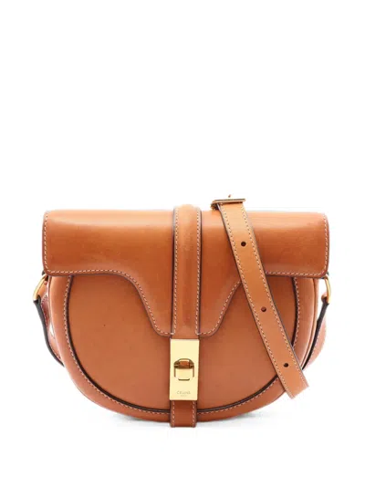 Pre-owned Celine 2000s Besace 16 Shoulder Bag In Brown