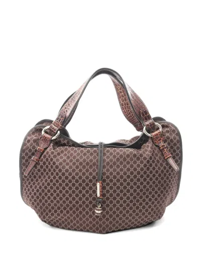 Pre-owned Celine 2000s Bittersweet Macadam Tote Bag In Brown