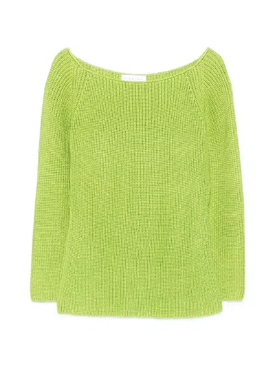 Pre-owned Celine 2000s Boat-neck Sweater In Green