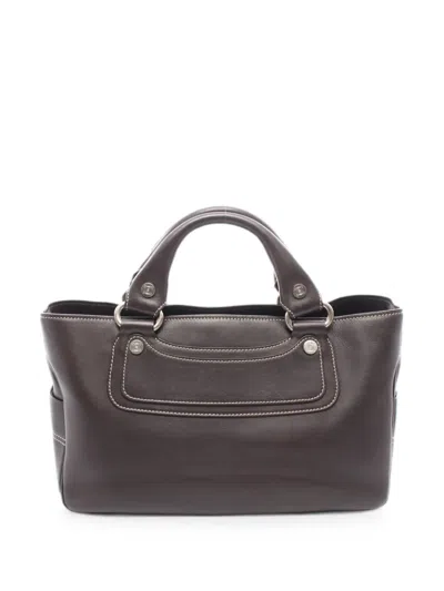 Pre-owned Celine 2000s Boogie Leather Handbag In Brown