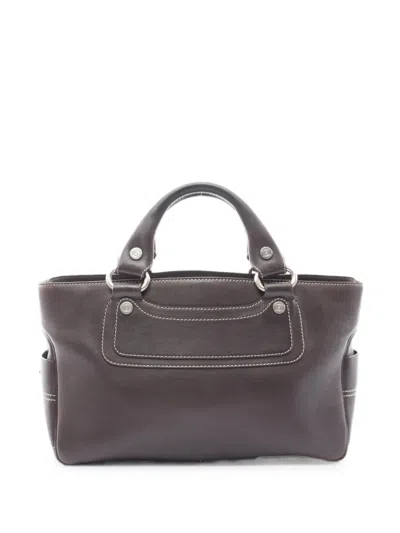 Pre-owned Celine 2000s Boogie Leather Tote Bag In Brown