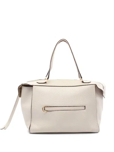 Pre-owned Celine 2000s Bullhide Tote Bag In Neutrals