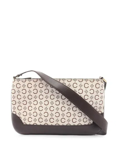 Pre-owned Celine 2000s C Macadam Shoulder Bag In Neutrals