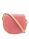 Celine 2000s C Macadam Shoulder Bag In Pink