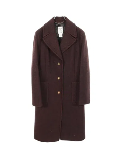 Pre-owned Celine 2000s Chesterfield Button-down Coat In Red