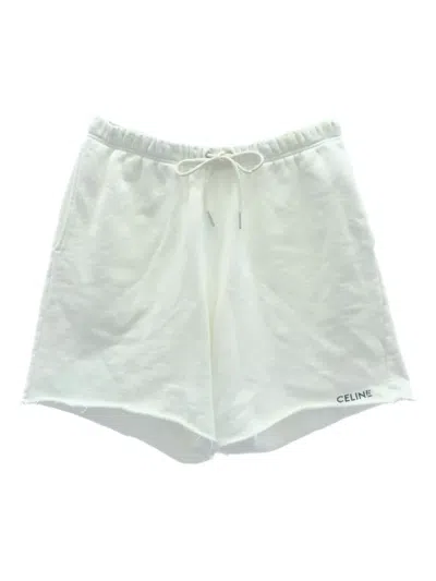 Pre-owned Celine 2000s Drawstring Shorts In White